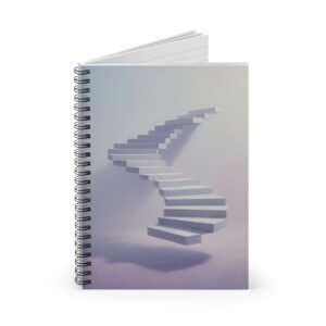 IS_6904 Surreal Floating Staircase Spiral Notebook — Ruled Journal for Dreamers & Creative Notes
