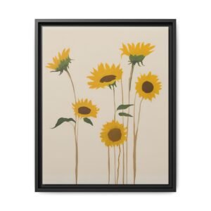 IS_4200 Sunflower Field Matte Canvas FRAMED 16x20"