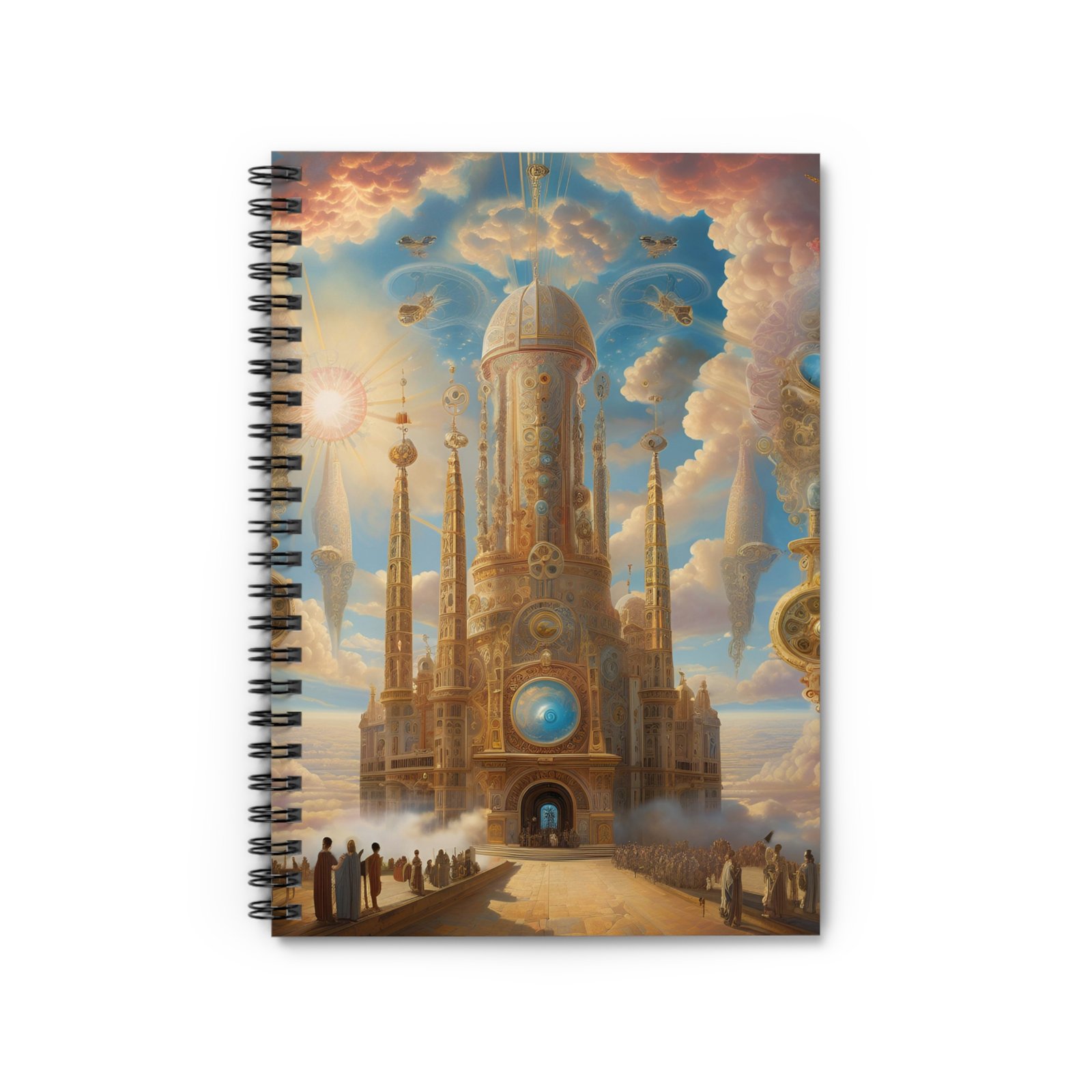IS_4601 Fantasy Castle Spiral Notebook — Surreal Sky Tower Journal (Ruled) - Image 2