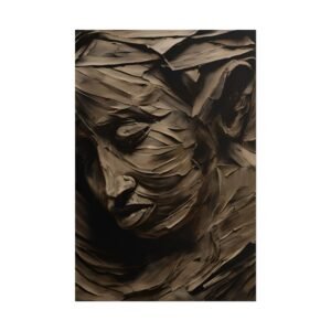 IS_4154 Earthtone Sculpted Face Rolled Poster Art Print