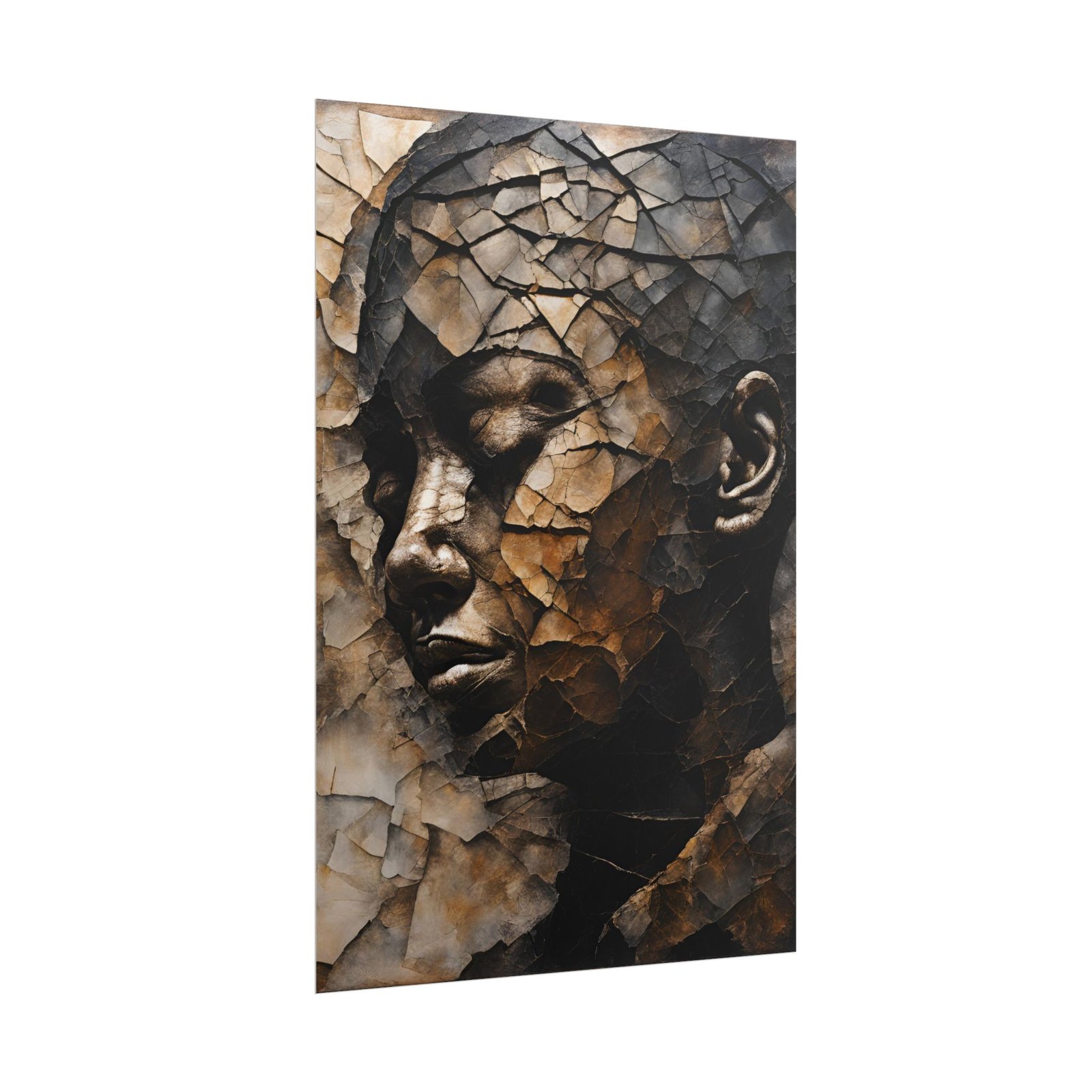 IS_4152 Abstract Cracked Face Rolled Poster - Image 3