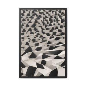 IS_3432 Contemporary Modern Matte Canvas, Framed (Multi-color)