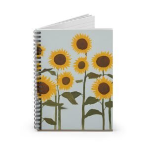 IS_4201 Cheerful Sunflower Spiral Notebook - Ruled Lines for Inspiration and Creativity