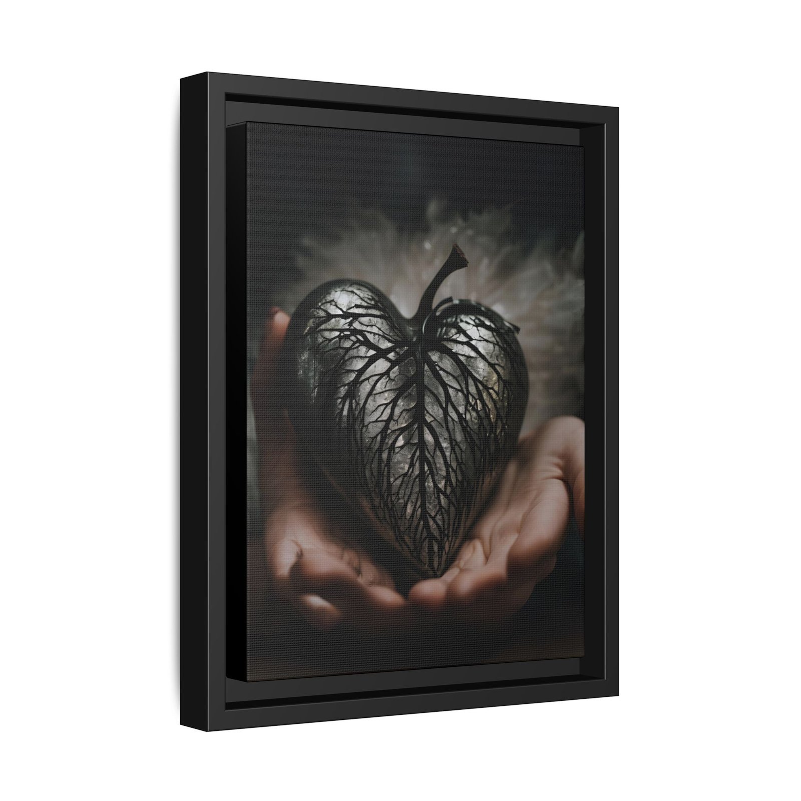 IS_3470 Dark Heart Botanical Matte Canvas FRAMED 9x12" - Image 2