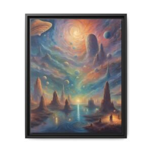 IS_0095 Surreal Celestial Landscape Matte Canvas FRAMED 16x20"