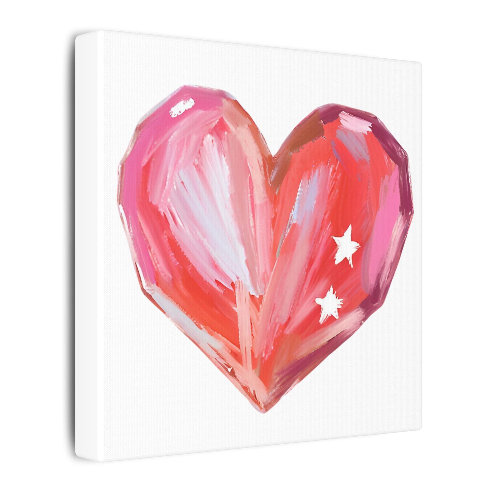 IS_4201 Painted Pink Heart Canvas 6x6" - Image 2