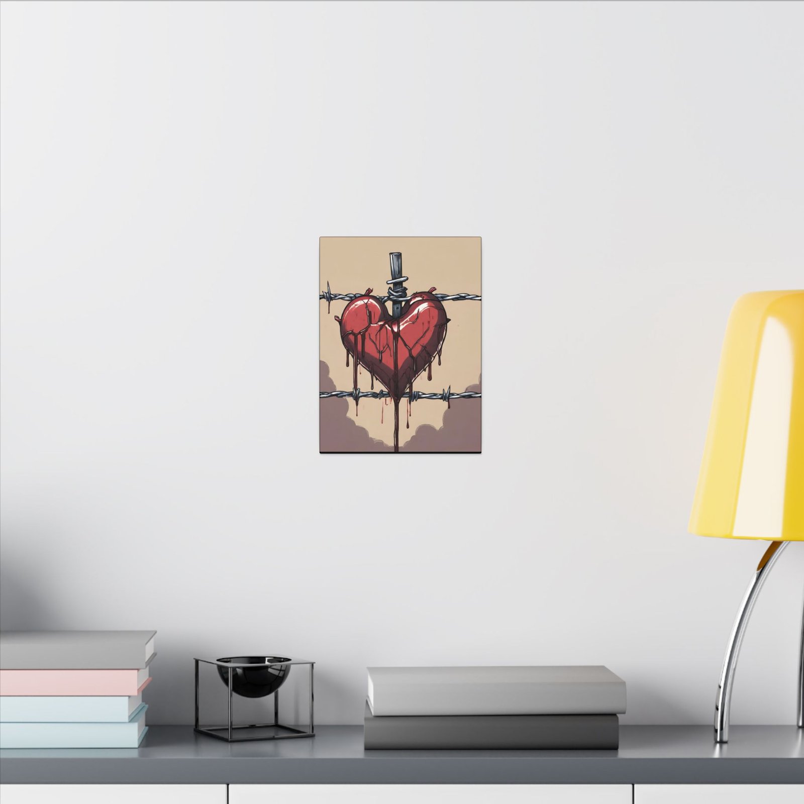 IS_1276 Stake in Heart Matte Canvas 9x12" - Image 4
