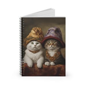 IS_648 Cats in Vintage Hats  Spiral Notebook