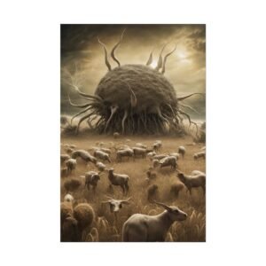 IS_0350 Shepherd Flocking Sheep Rolled Poster