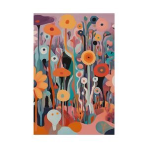 IS_3867 Abstract Modern Floral Rolled Poster