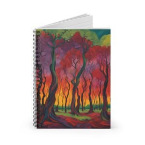 Expressionist Trees Spiral Notebook IS_3885