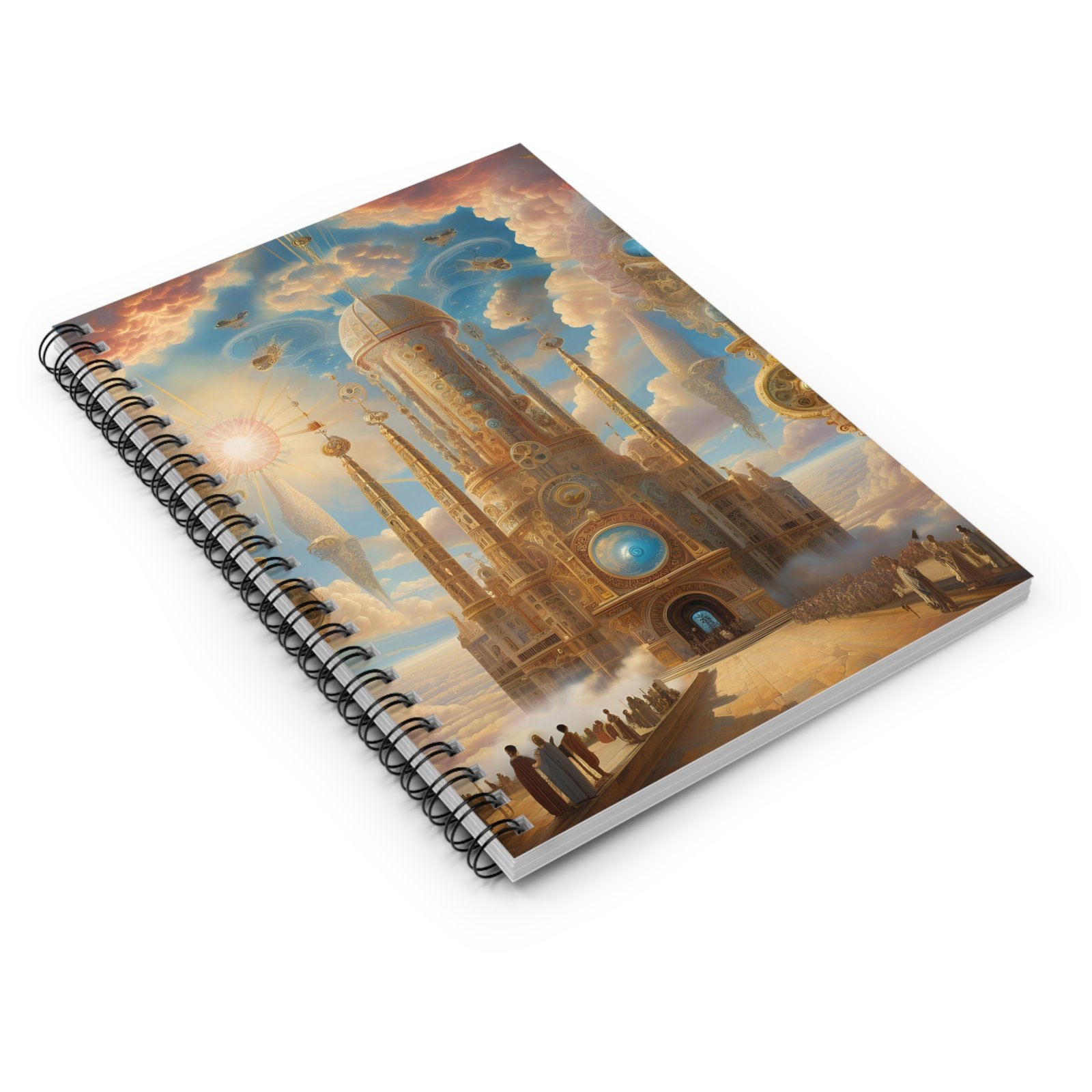 IS_4601 Fantasy Castle Spiral Notebook — Surreal Sky Tower Journal (Ruled) - Image 3
