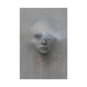 IS_6903 Ethereal Face Art Poster — Moody Surreal Portrait Wall Art (Rolled Poster)