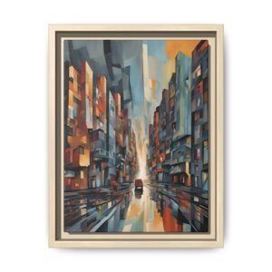 IS_3881  Modern Urban Street Matte Canvas FRAMED 9x12"