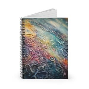 IS_6916 Abstract Ocean Vibes Spiral Notebook — Ruled Journal for Notes & Sketches