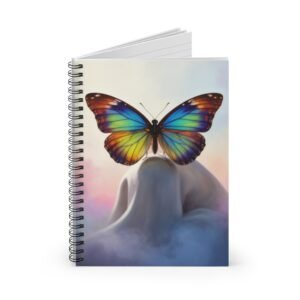 IS_6909 Butterfly Dream Spiral Notebook — Rainbow Monarch Journal, Lined Writing Notebook