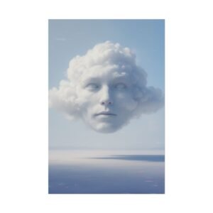 IS_6912 Surreal Cloud Face Poster — Dreamy Sky Art Print (Rolled)