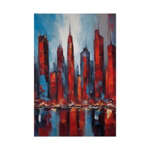 IS_3893 Expressionist Cityscape Rolled Posters