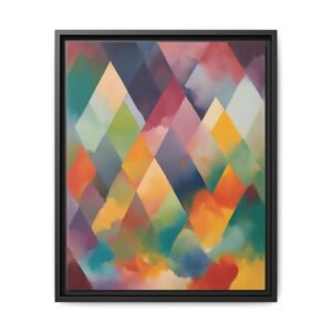 IS_4602  Abstract Diamond Matte Canvas FRAMED 16x20"