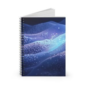 IS_6915 Oceanic Blue Abstract Spiral Notebook — Ruled Journal for Notes & Ideas