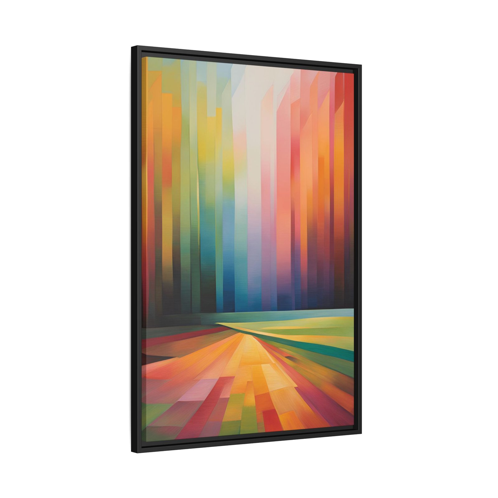 IS_3906 Abstract Colorfield Matte Canvas FRAMED 24x26" - Image 2