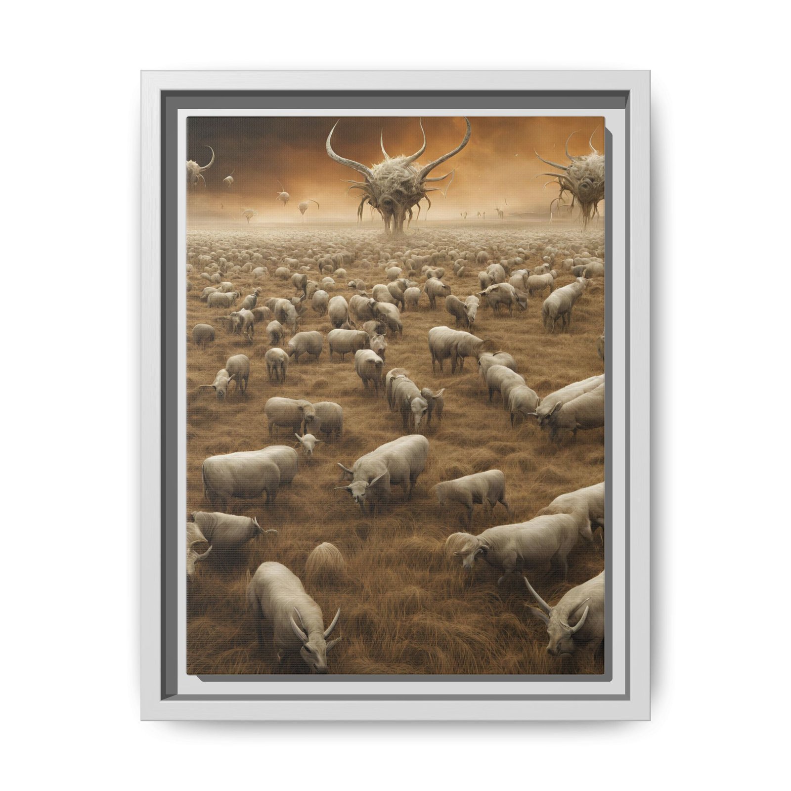 IS_0349 Surreal Herd Matte Canvas FRAMED 9x12" - Image 6