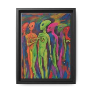 IS_0334 Psychedelic Extraterrestrial Matte Canvas FRAMED 9x12"