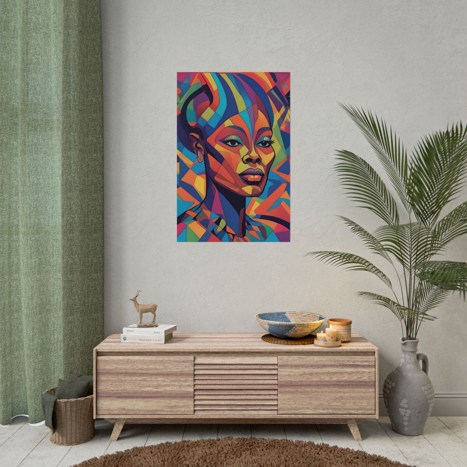 Abstract Afrocentric Rolled Poster - Image 3