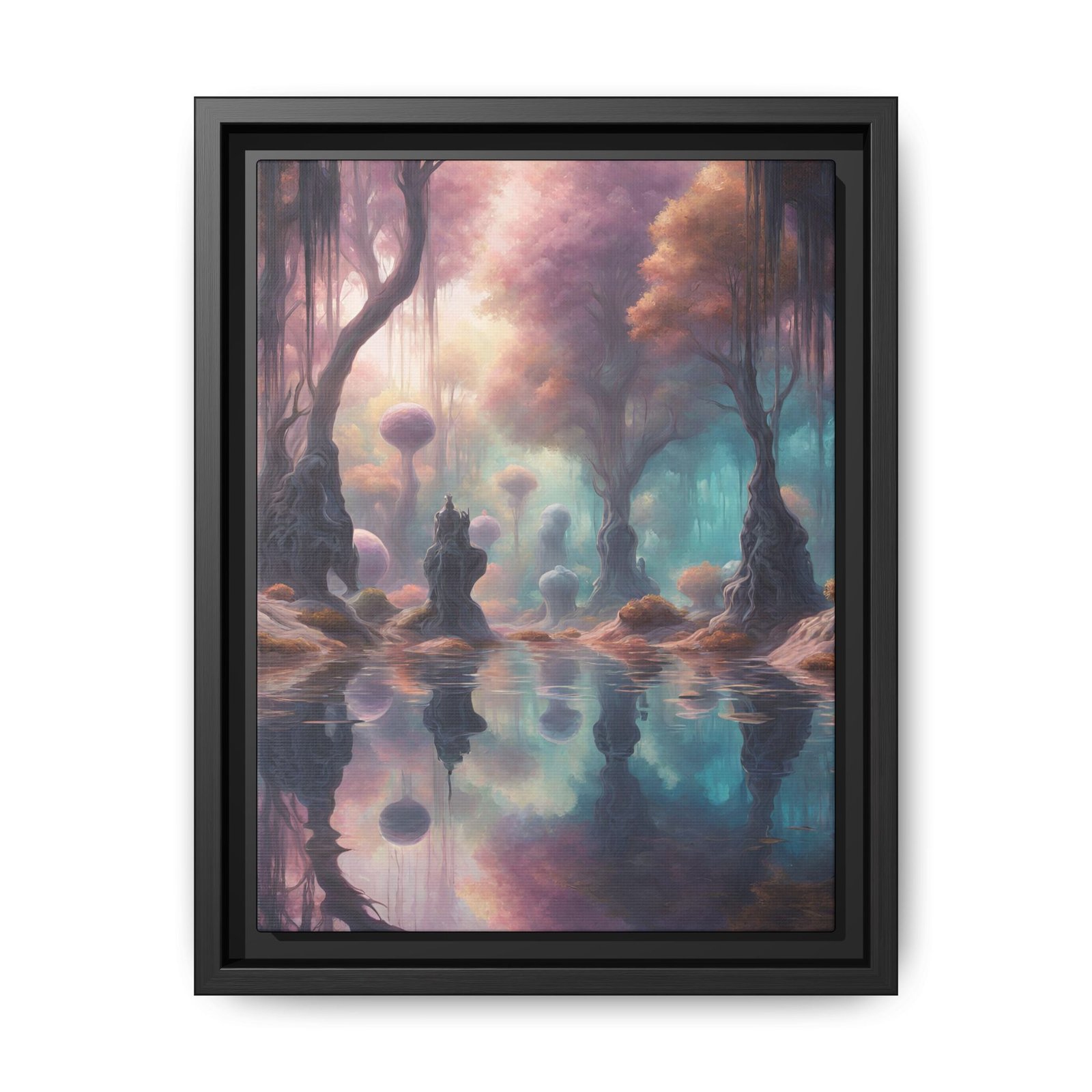IS_0116 Dreamy Fantasy Forest Matte Canvas FRAMED 9x12" - Image 5