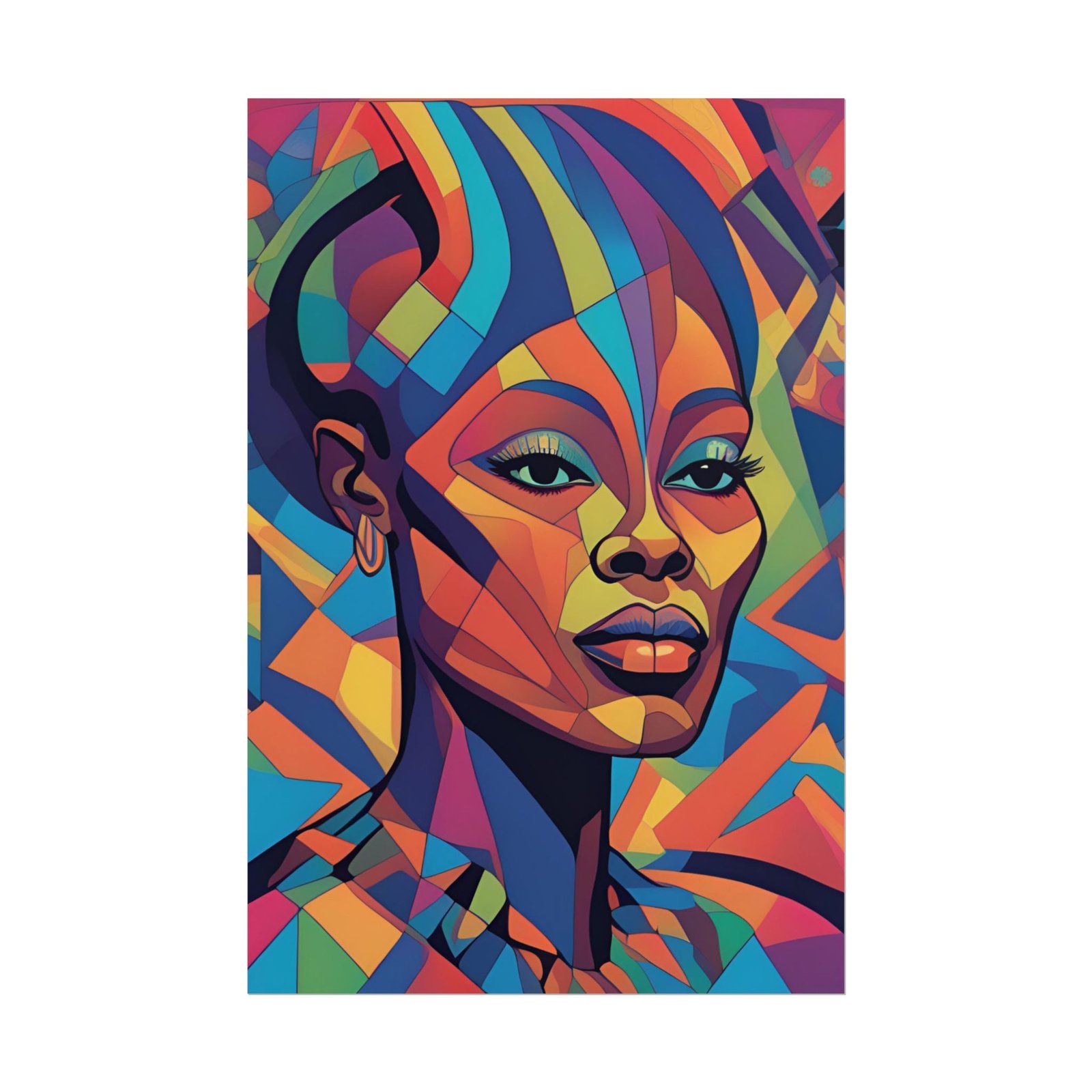 Abstract Afrocentric Rolled Poster