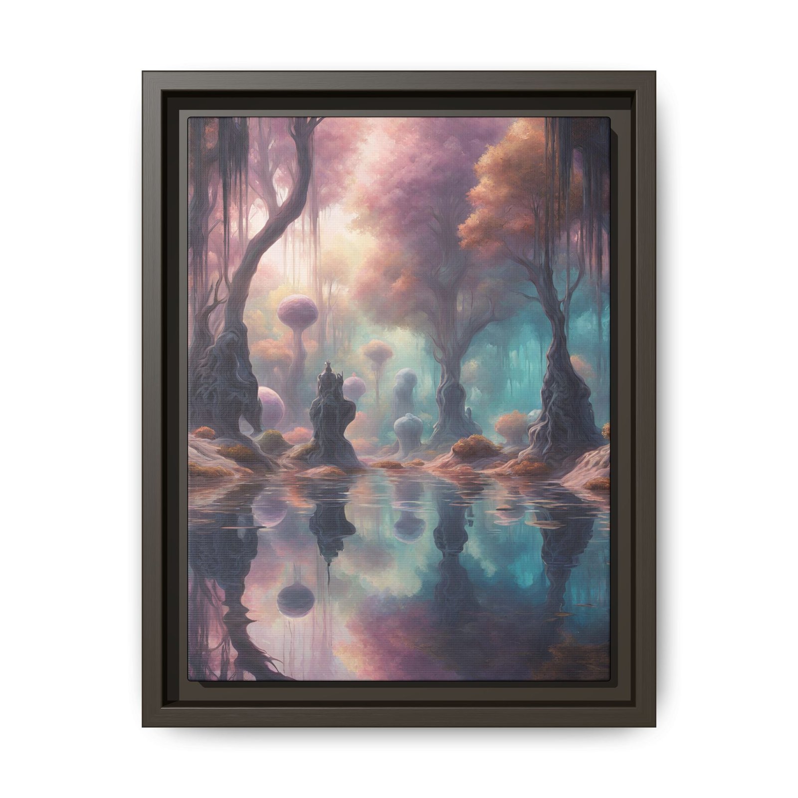 IS_0116 Dreamy Fantasy Forest Matte Canvas FRAMED 9x12" - Image 6