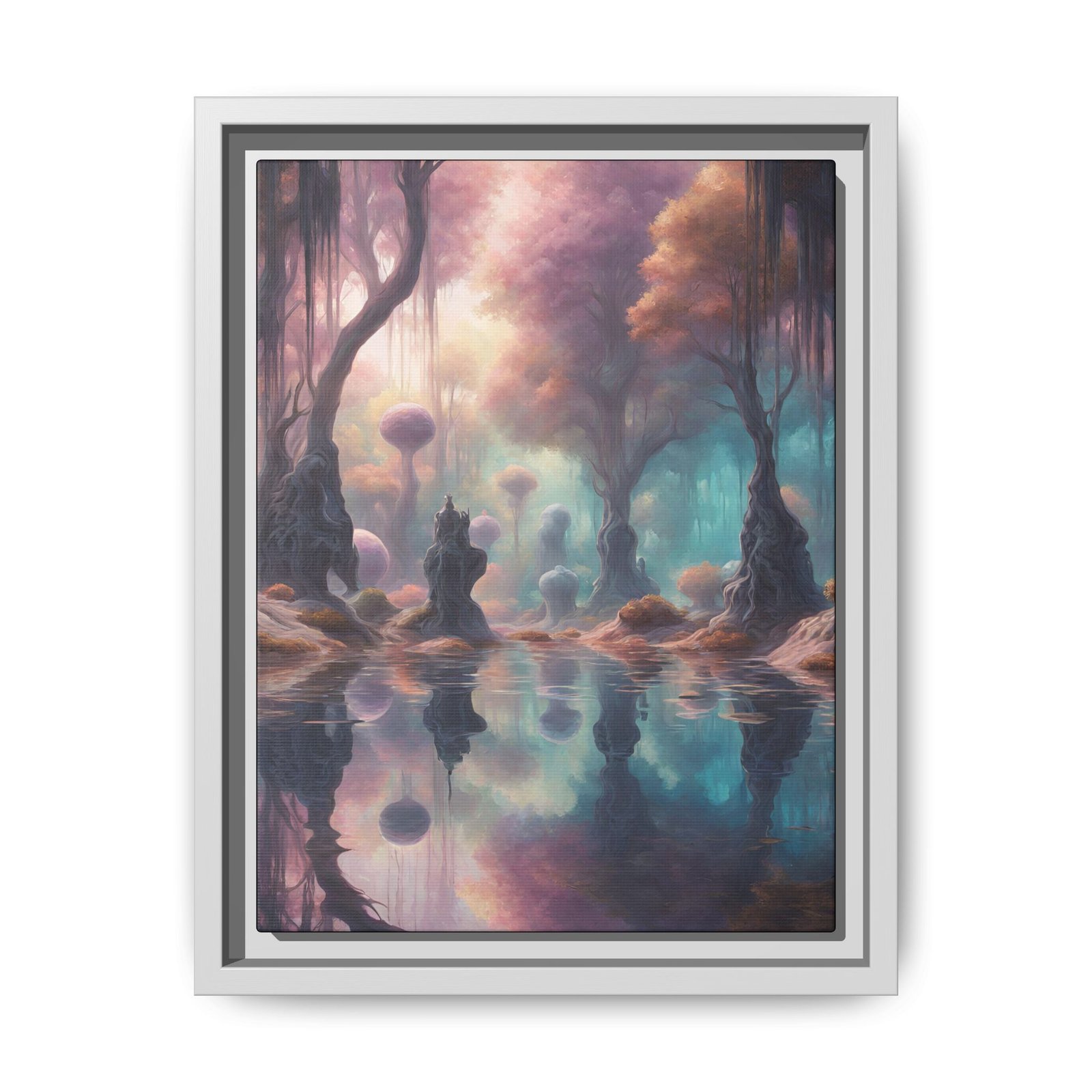 IS_0116 Dreamy Fantasy Forest Matte Canvas FRAMED 9x12" - Image 7