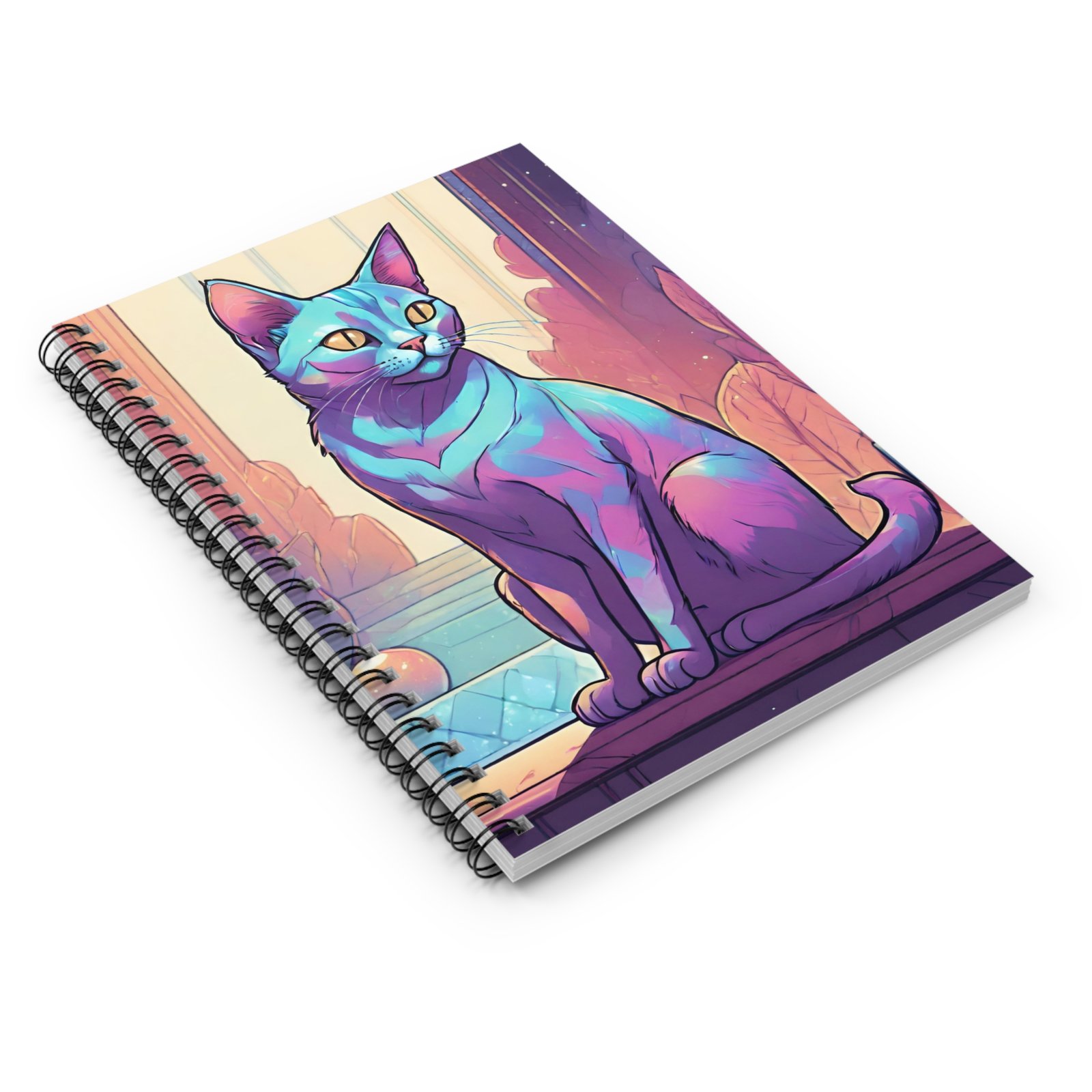 IS_1292 Iridescent Cat Spiral Notebook - Image 3