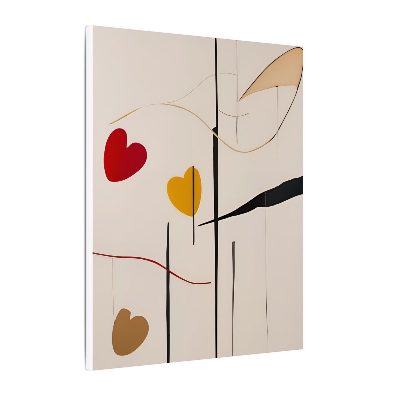 Abstract Love Hearts Matte Canvas 16x20" - Image 4