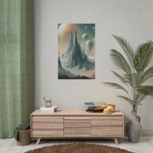 IS_0072 Mystical Landscape Rolled Poster - Cosmic Art for Home Decor