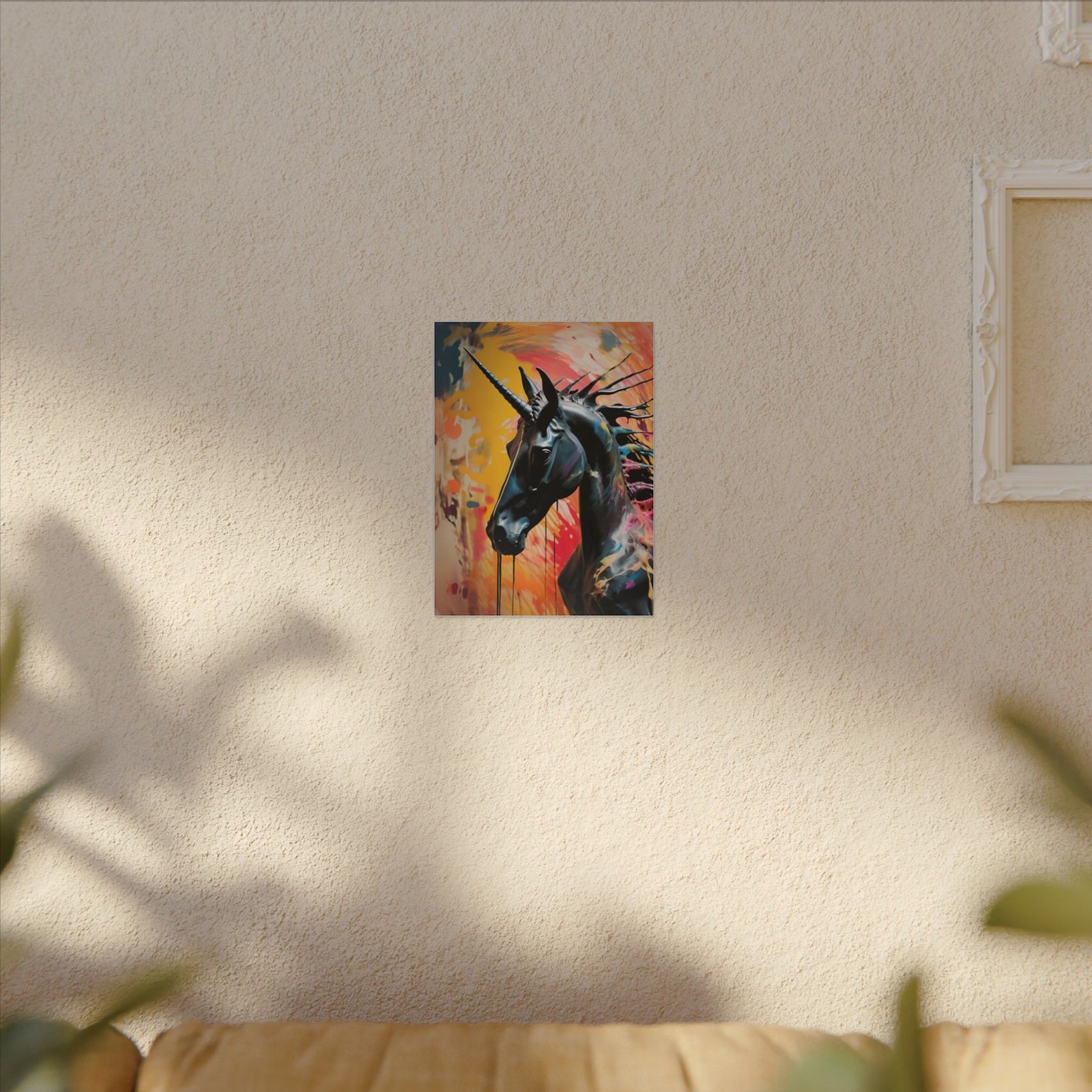 Paint Dripping Unicorn Canvas 9x12" - Image 2