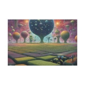 Surreal Farming Landscape Matte Canvas 36x24"