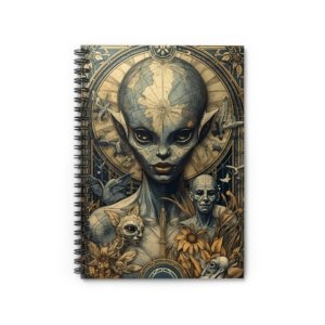 IS_6340 Alien Portrait Spiral Notebook
