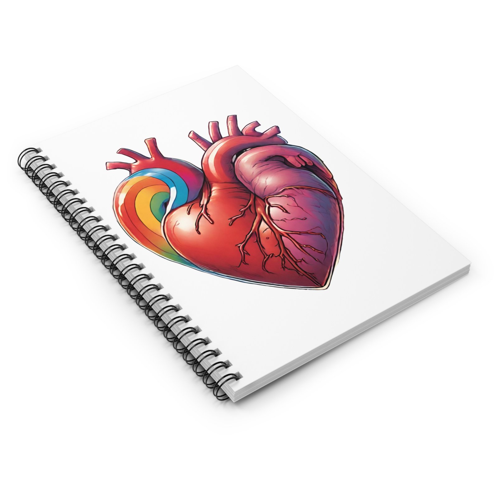 Rainbow Heart Spiral Notebook - Image 3