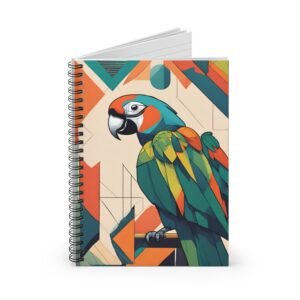 IS_0184 Vibrant Parrot Spiral Notebook - Ruled Lines for Creative Minds