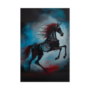 Dark Magical Unicorn Skeleton