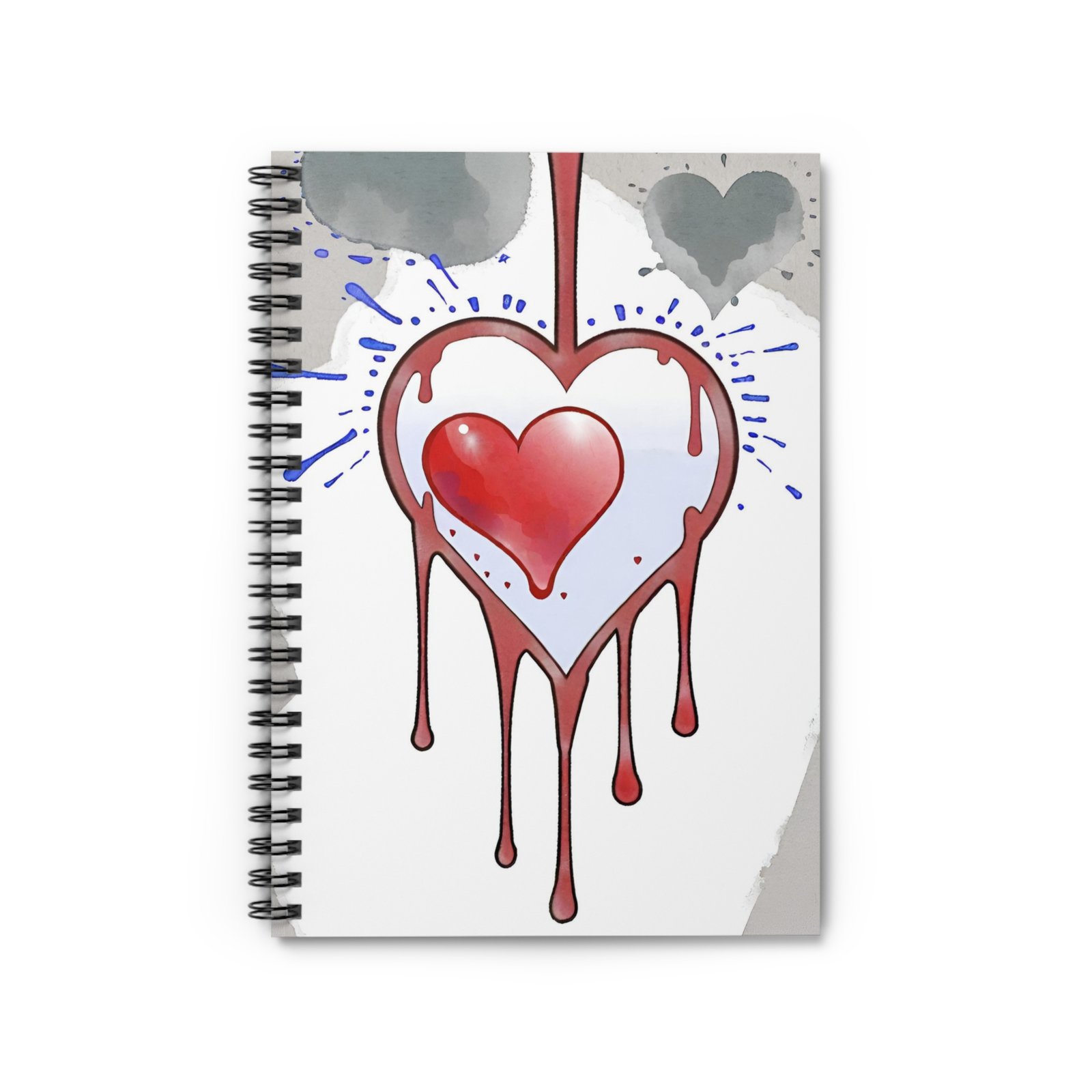 Dripping Wet Heart Spiral Notebook - Image 2