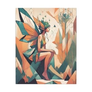 Abstract Geometrical Fairy Matte Canvas