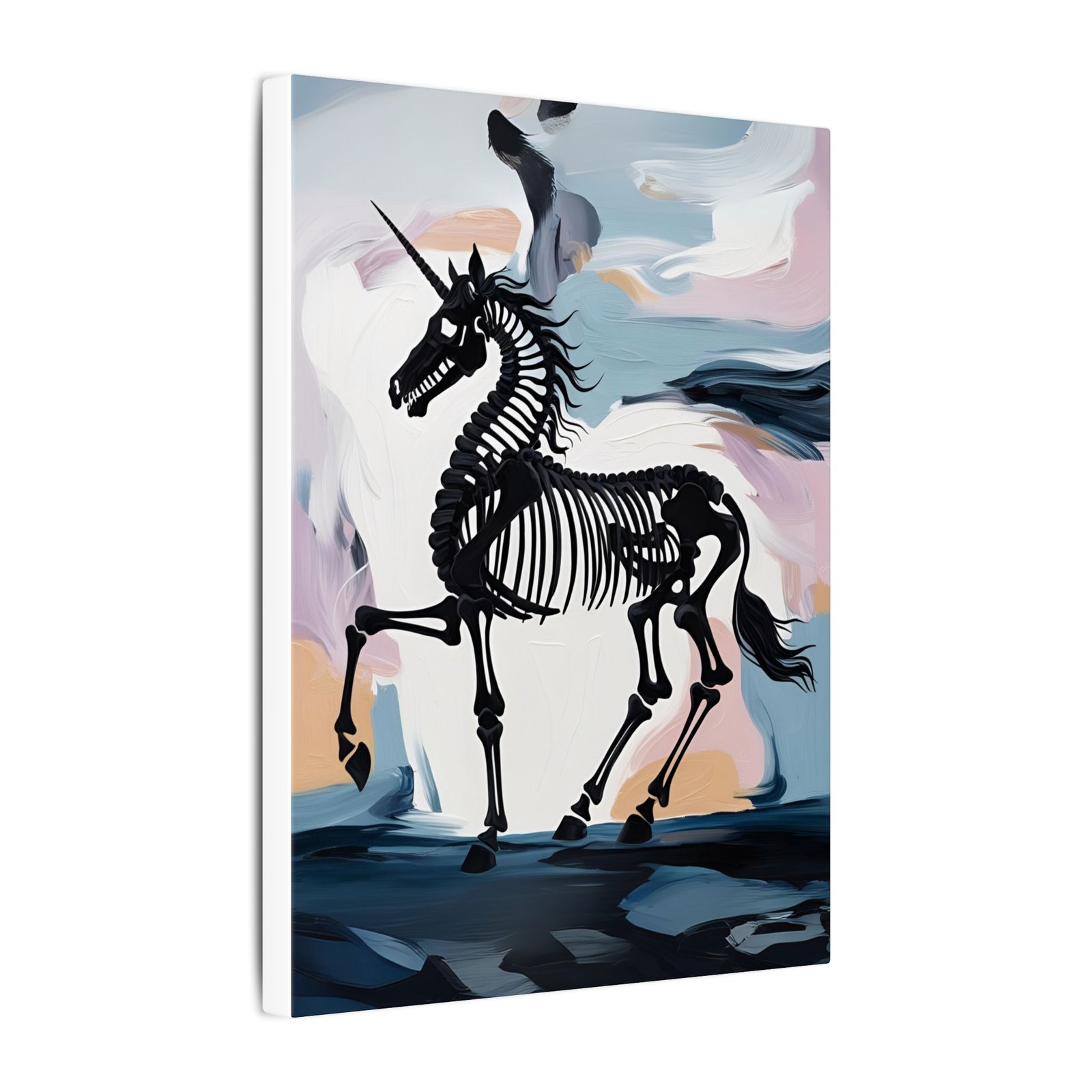 Magical Unicorn Skeleton Matte Canvas 9x12" - Image 4
