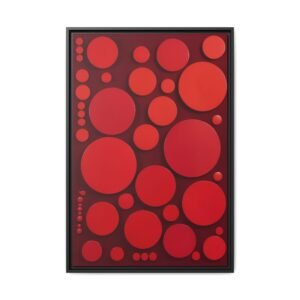 Suprematism Red Bubble Abstract Canvas FRAMED 24x36"