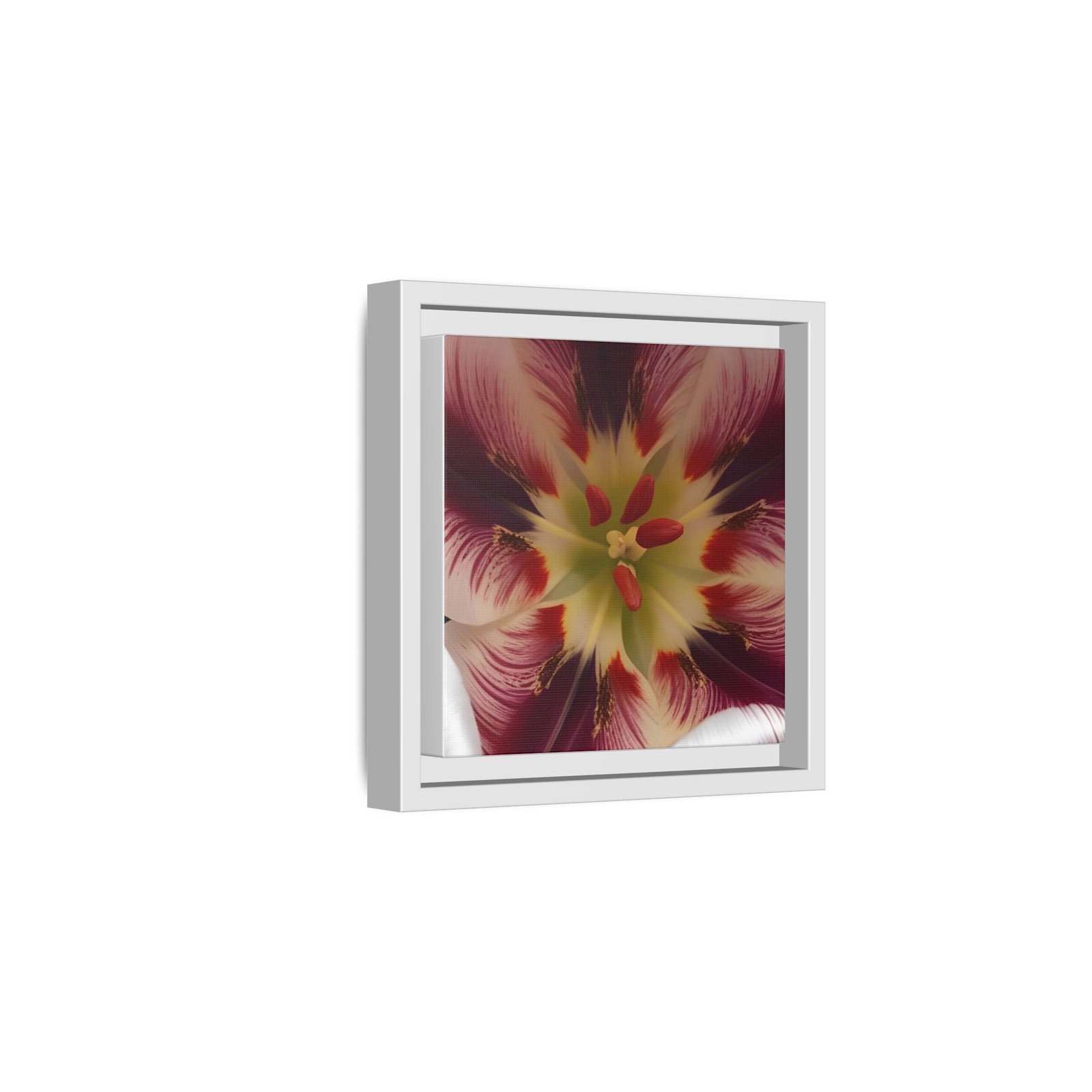 IS_4873 Framed Floral Close-Up Matte Canvas Wall Art — Multicolor Tulip Centerpiece - Image 8