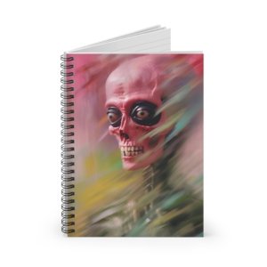 IS_4167 Eerie Skeleton Spiral Notebook - Ruled Lines for Creative Minds