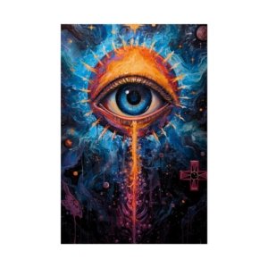 IS_6625 Mystic Eye Rolled Poster – Psychedelic Cosmic Art Print