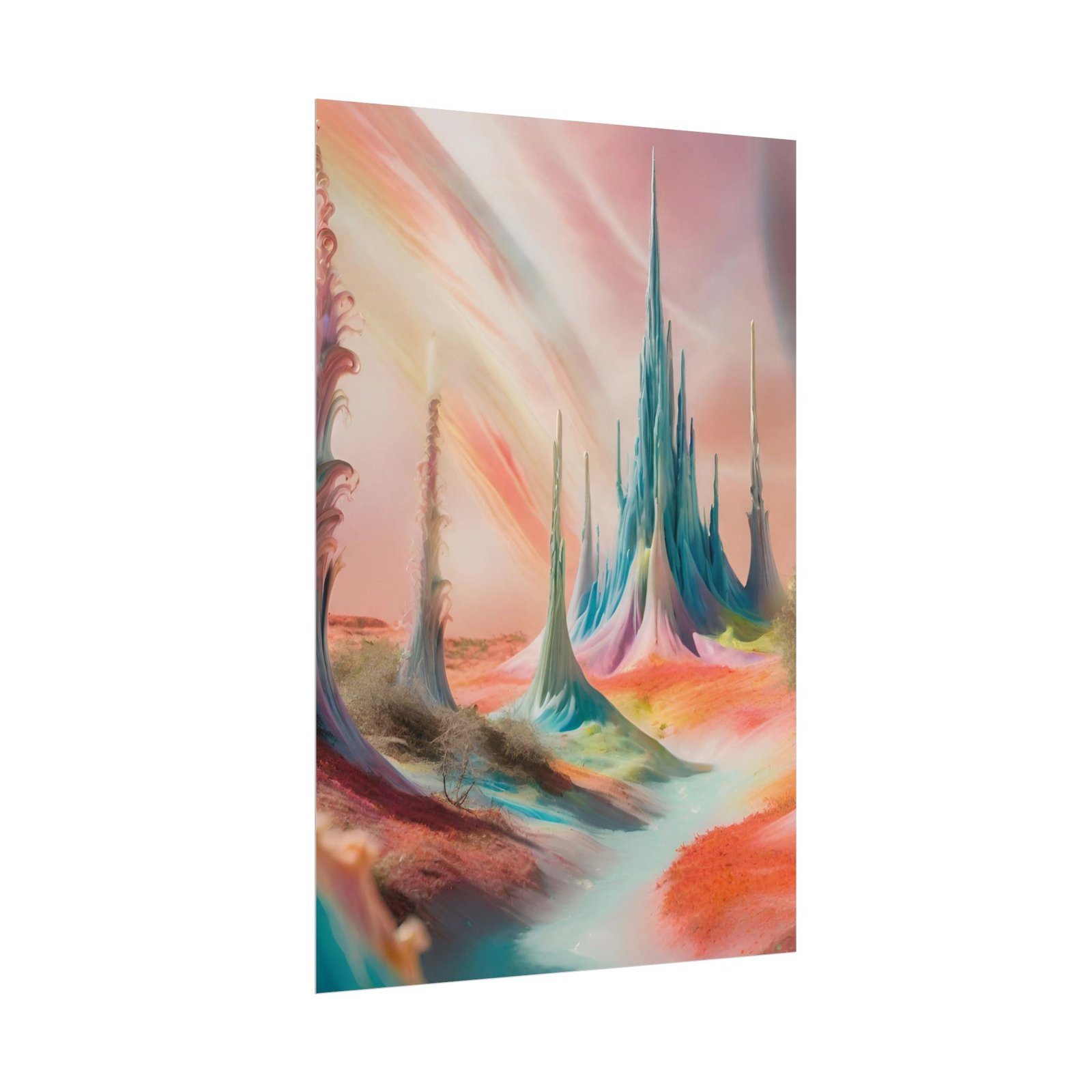 Dreamy Abstract Landscape Rolled Poster - Image 2