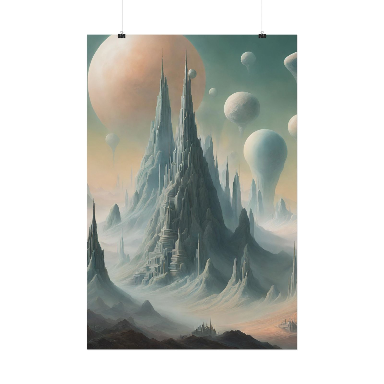 Mystical Cosmic Landscape Rolled Poster - Image 3